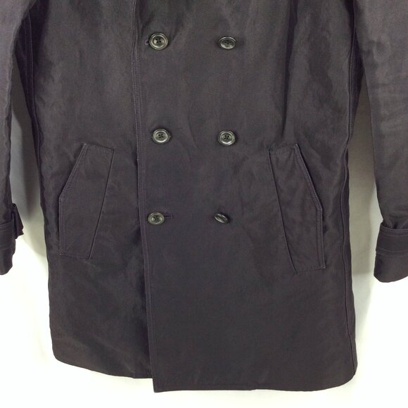 A|X Armani Exchange Trench Coat Mens Size Small Brown Double Breasted $300 - Picture 5 of 9